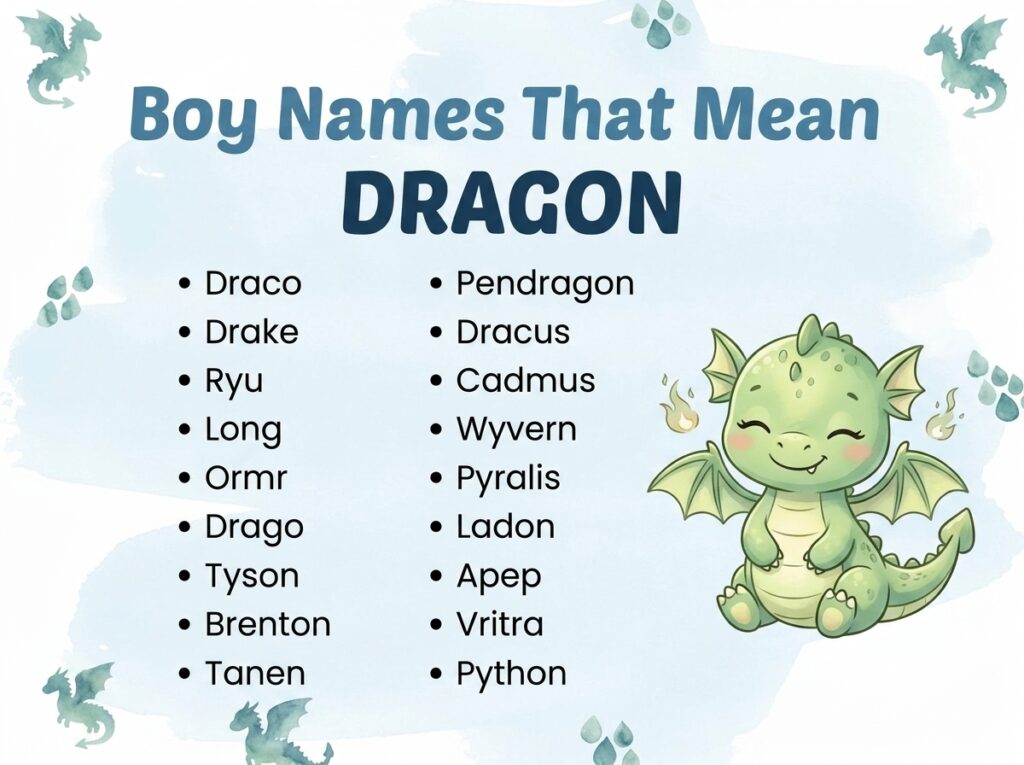 Boy Names That Mean Dragon