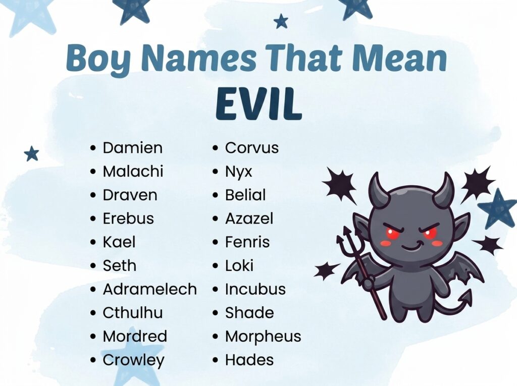 Boy Names That Mean Evil
