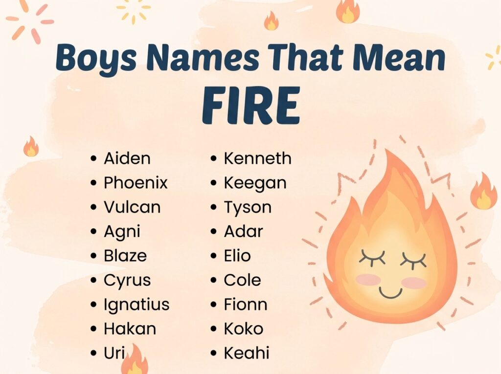Boy Names That Mean Fire