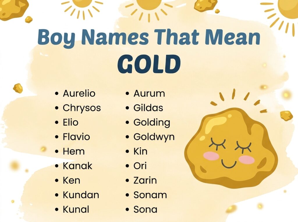 Boy Names That Mean Gold/Golden