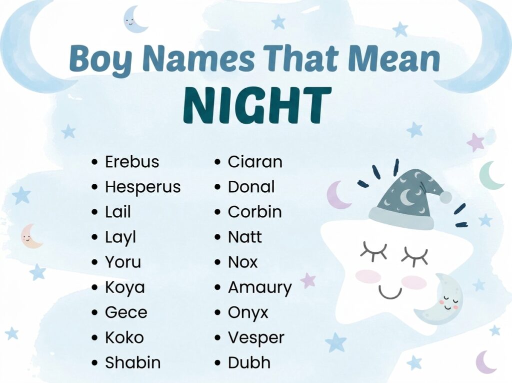 Boy Names That Mean Night
