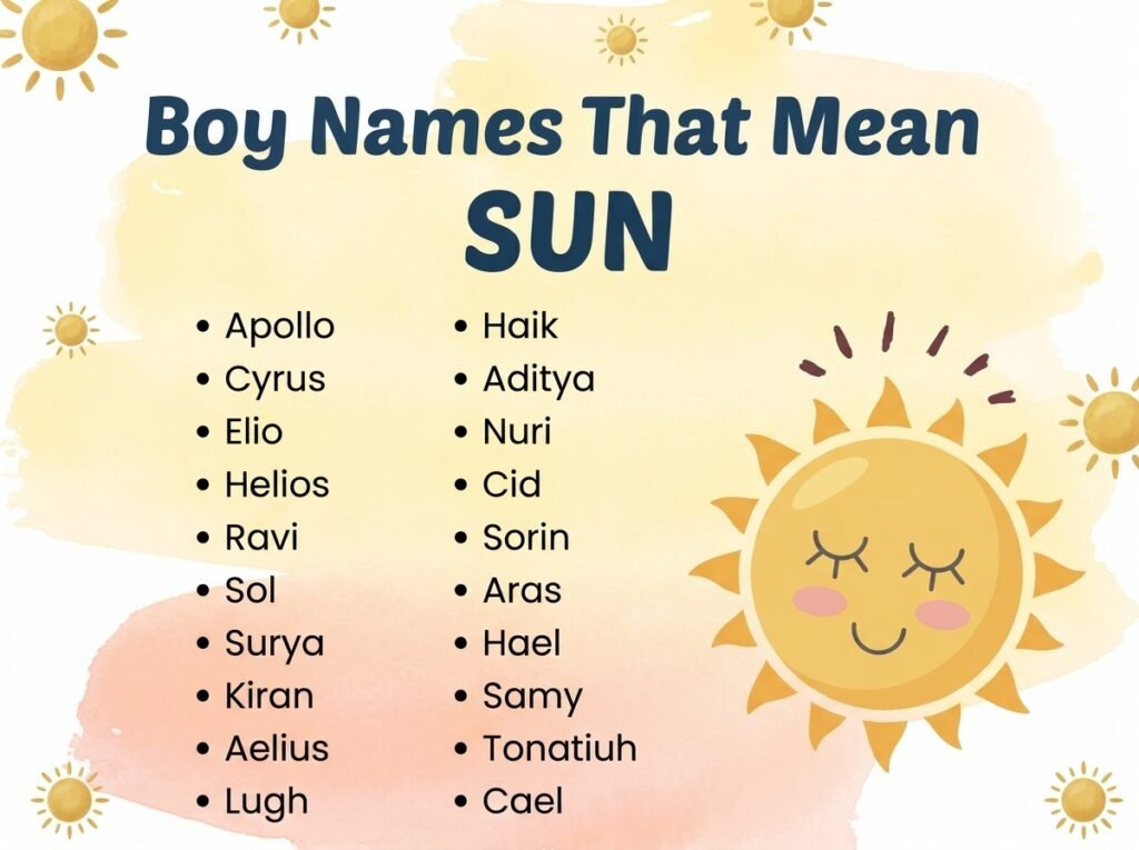 Boy Names That Mean Sun