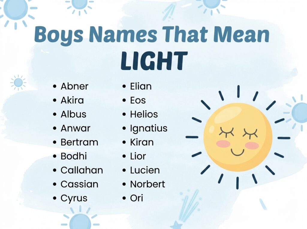 Boy Names That Mean Light