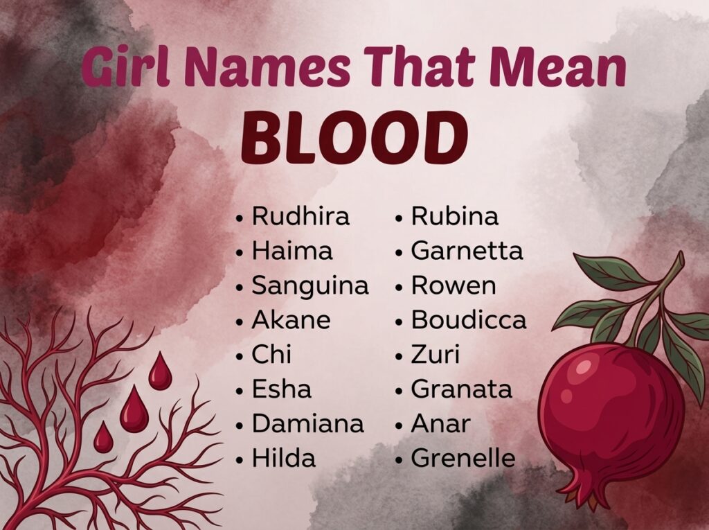Girl Names That Mean Blood