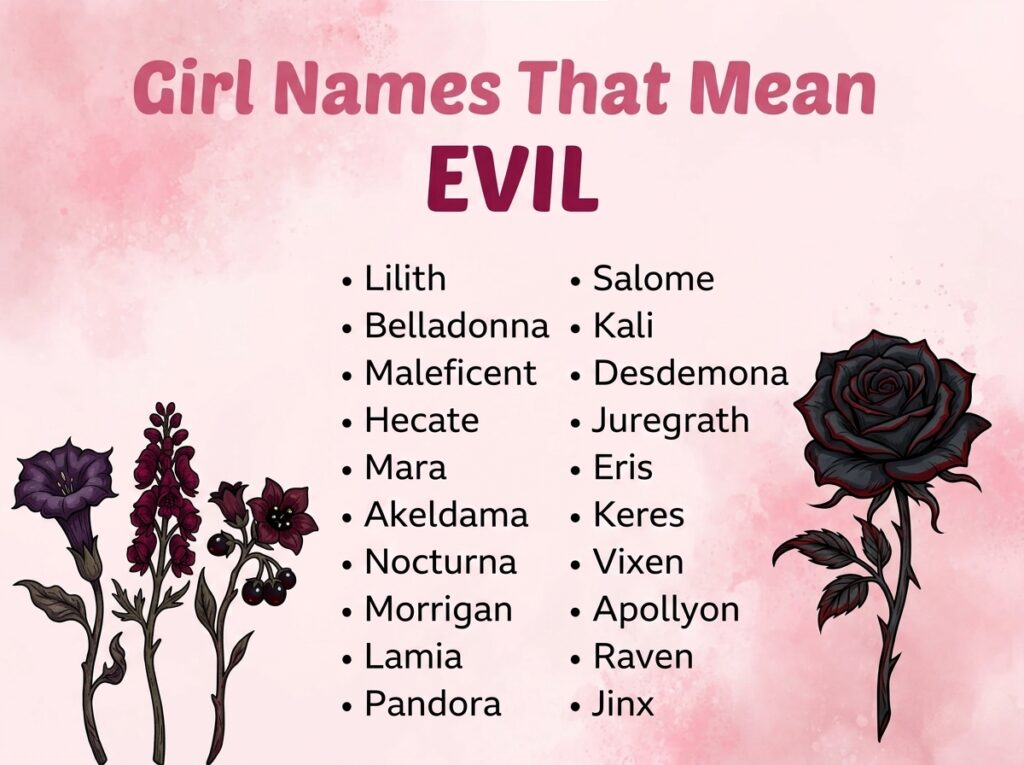 Girl Names That Mean Evil
