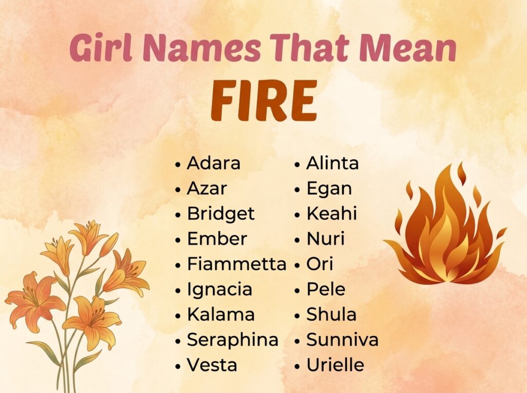 Girl Names That Mean Fire