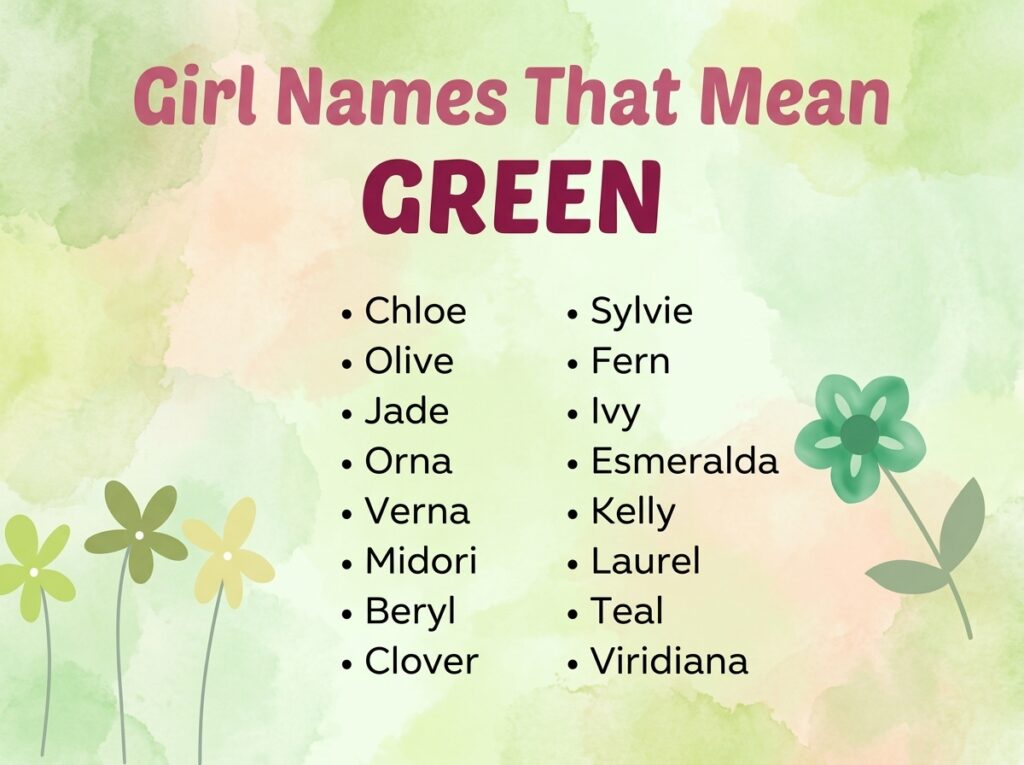 Girl Names That Mean Green