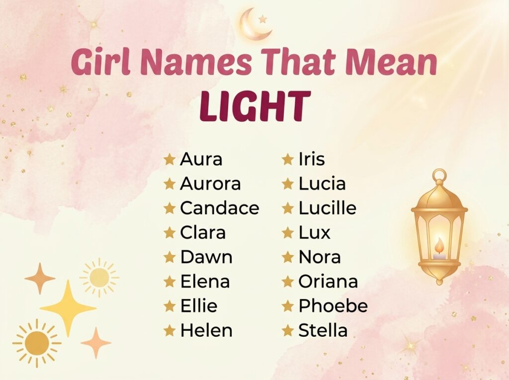 Girl Names That Mean Light