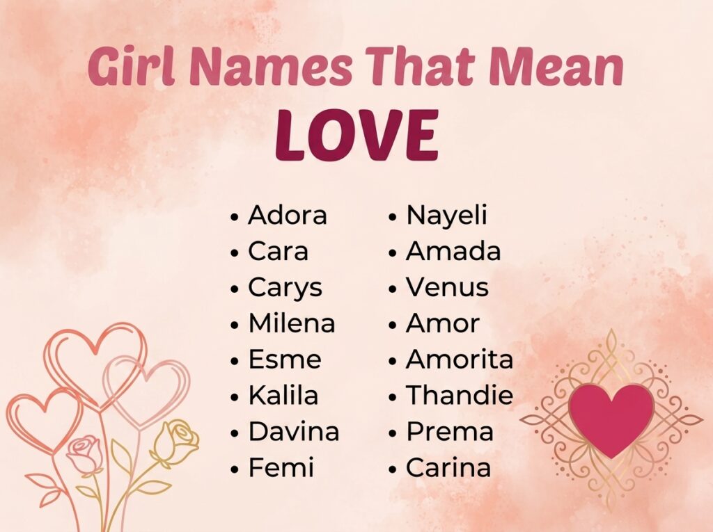 Girl Names That Mean Love