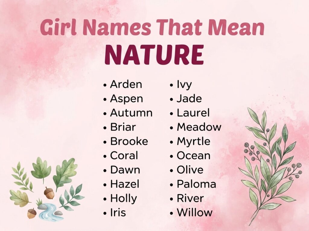 Girl Names That Mean Nature