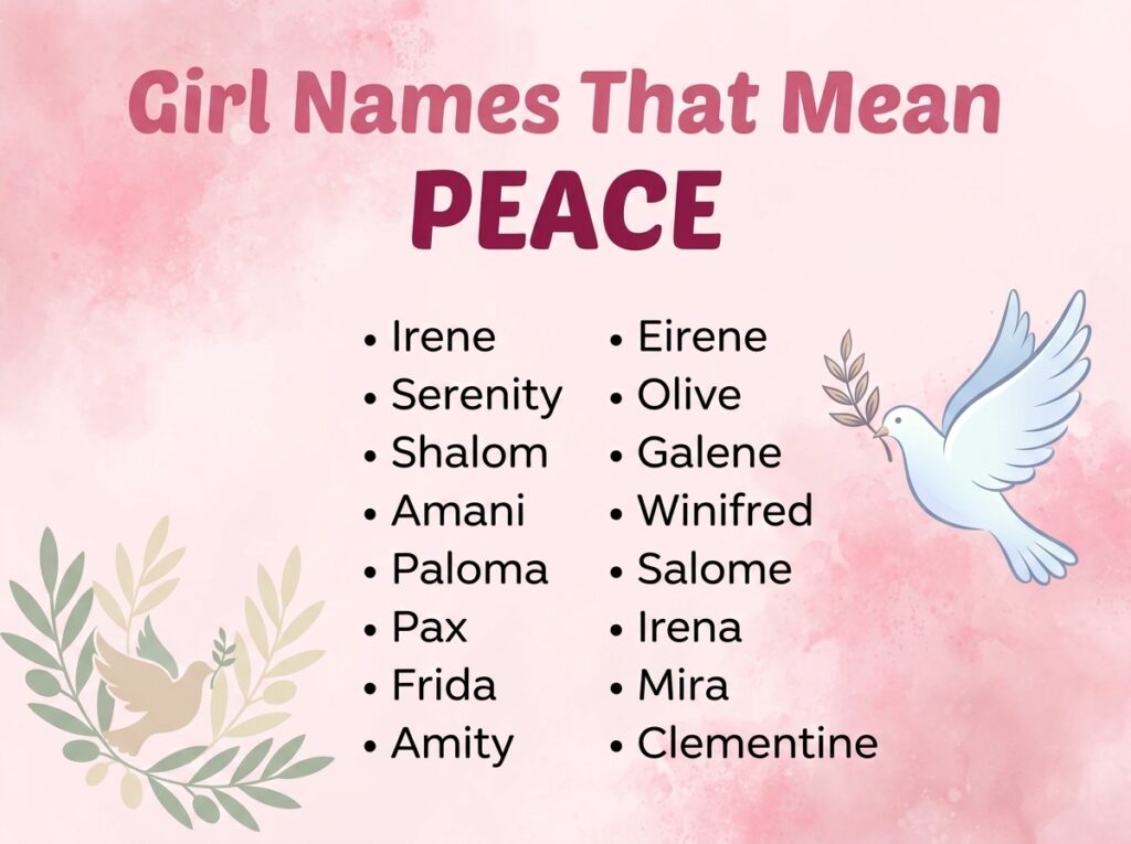 Girl Names That Mean Peace 