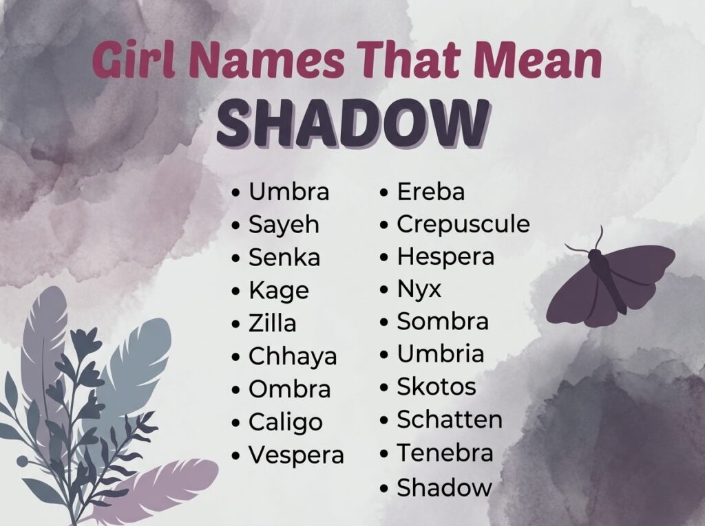 Girl Names That Mean Shadow