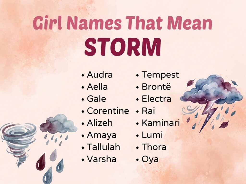 Girl Names That Mean Storm