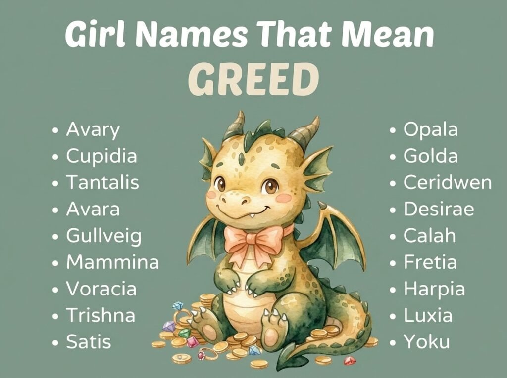 Girl Names That Mean Greed