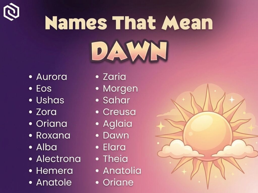 Baby Names That Mean Dawn