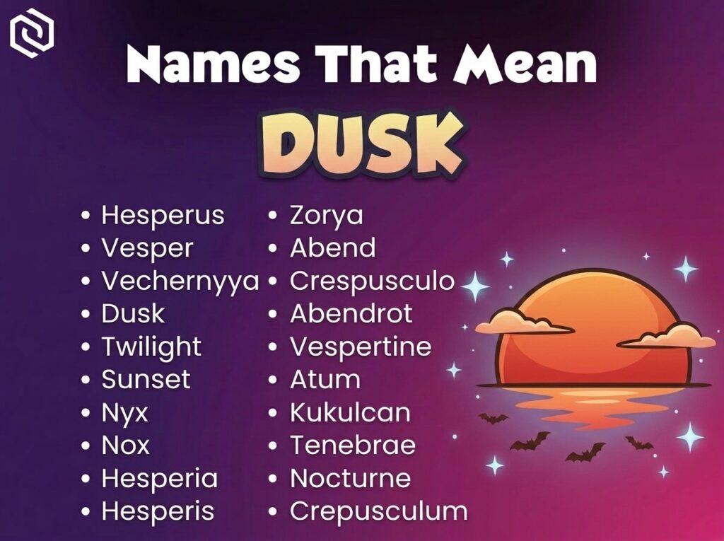 Baby Names That Mean Dusk