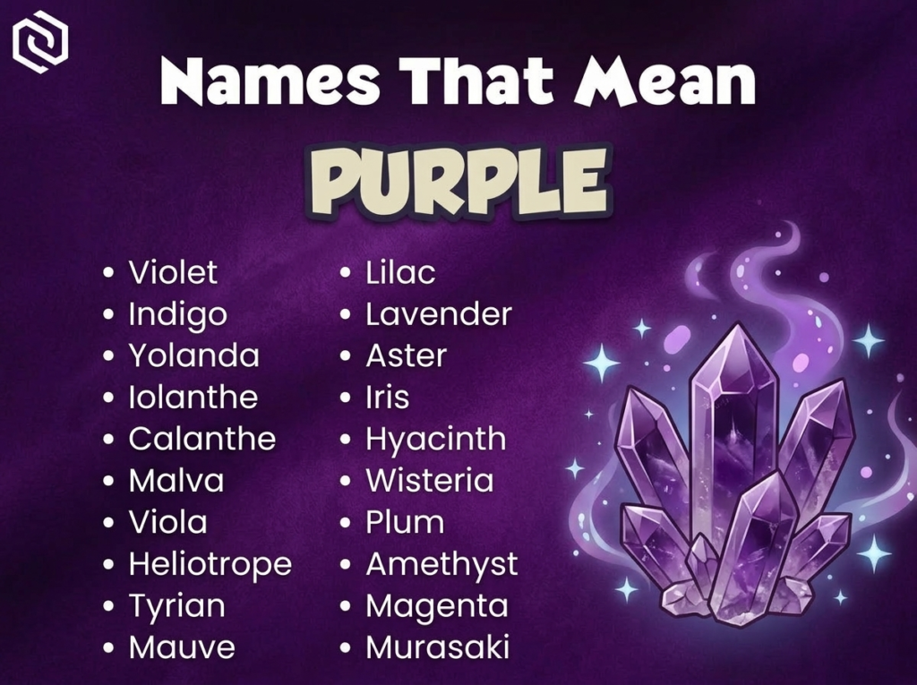 Baby Names That Mean Color Purple