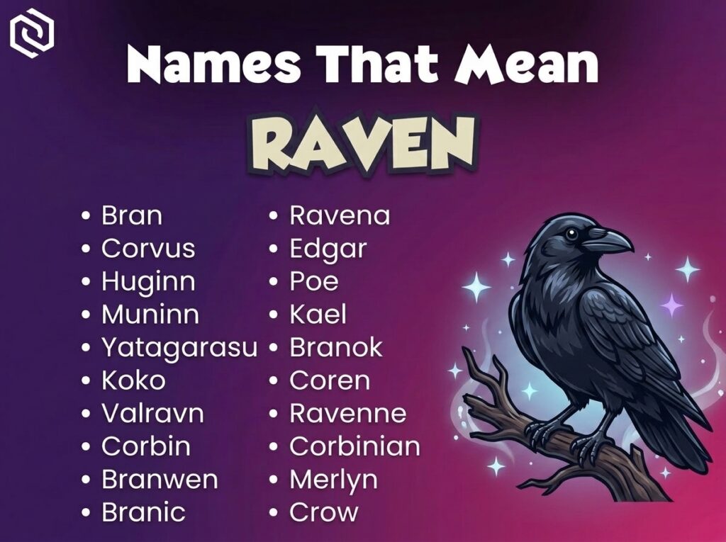 Baby Names That Mean Raven