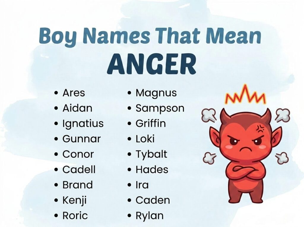 Boy Names That Mean Anger