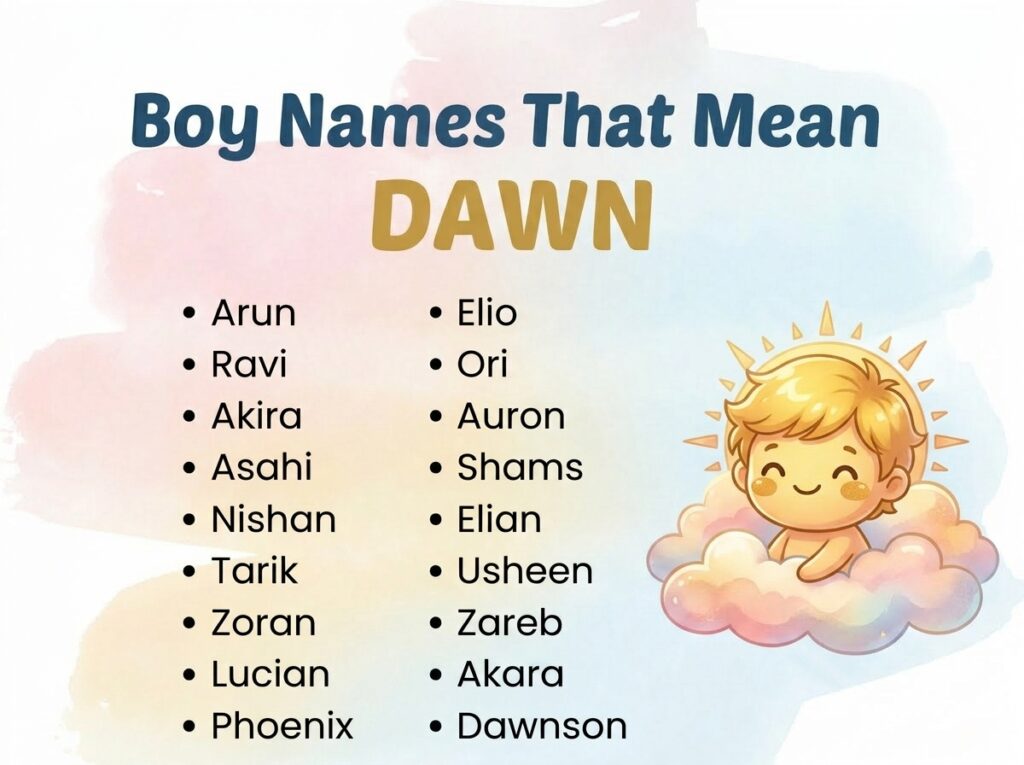 Boy Names That Mean Dawn