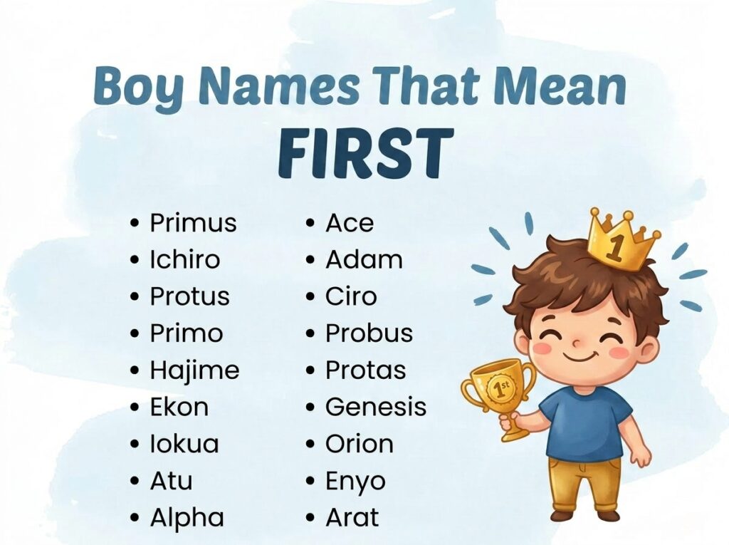 Boy Names That Mean First