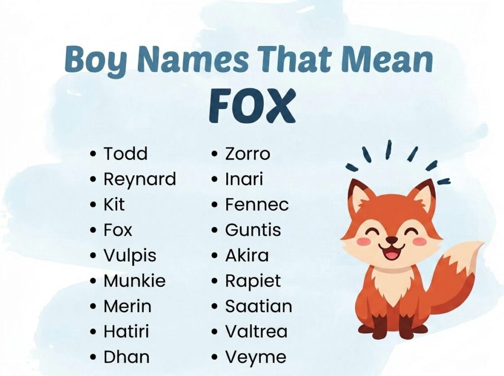 Boy Names That Mean Fox
