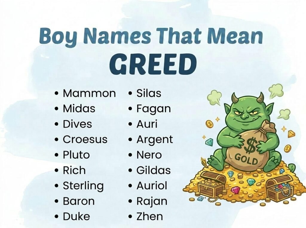 Boy Names That Mean Greed