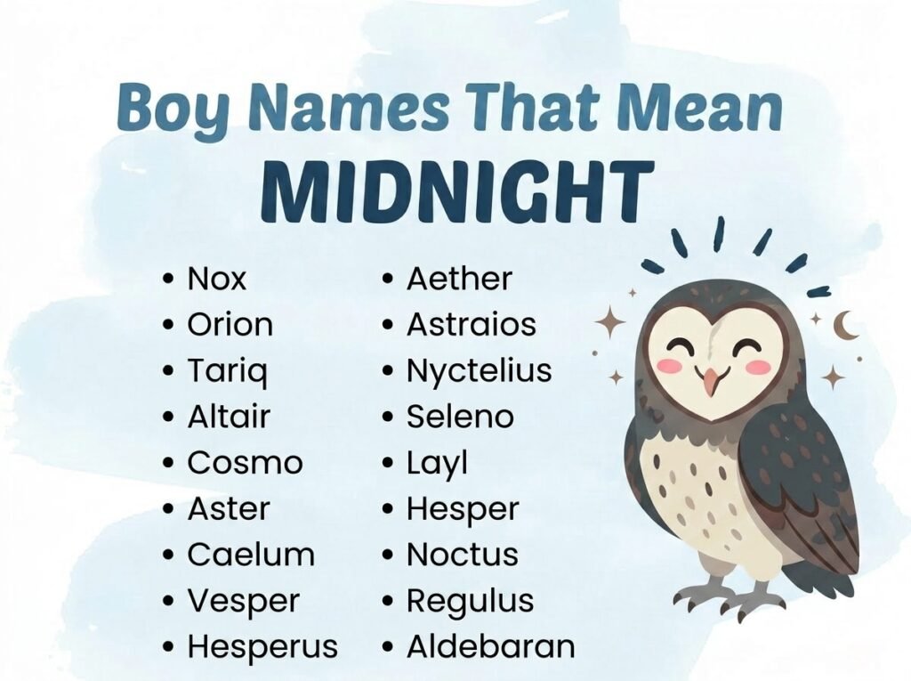 Boy Names That Mean Midnight
