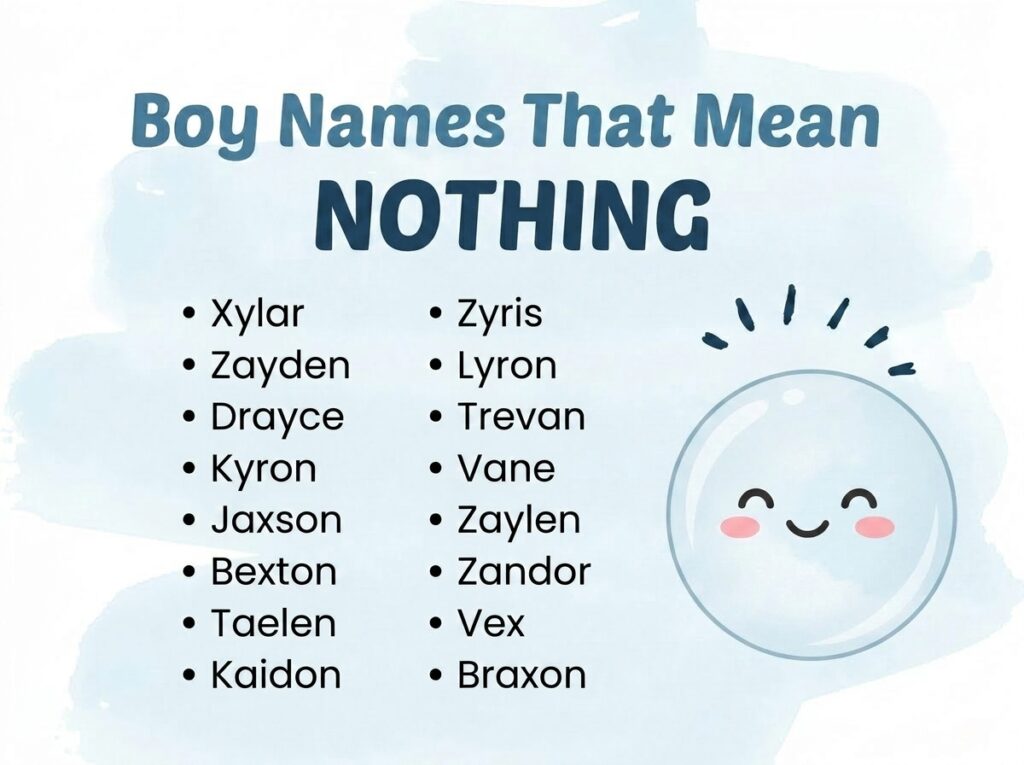 Boy Names That Mean Nothing