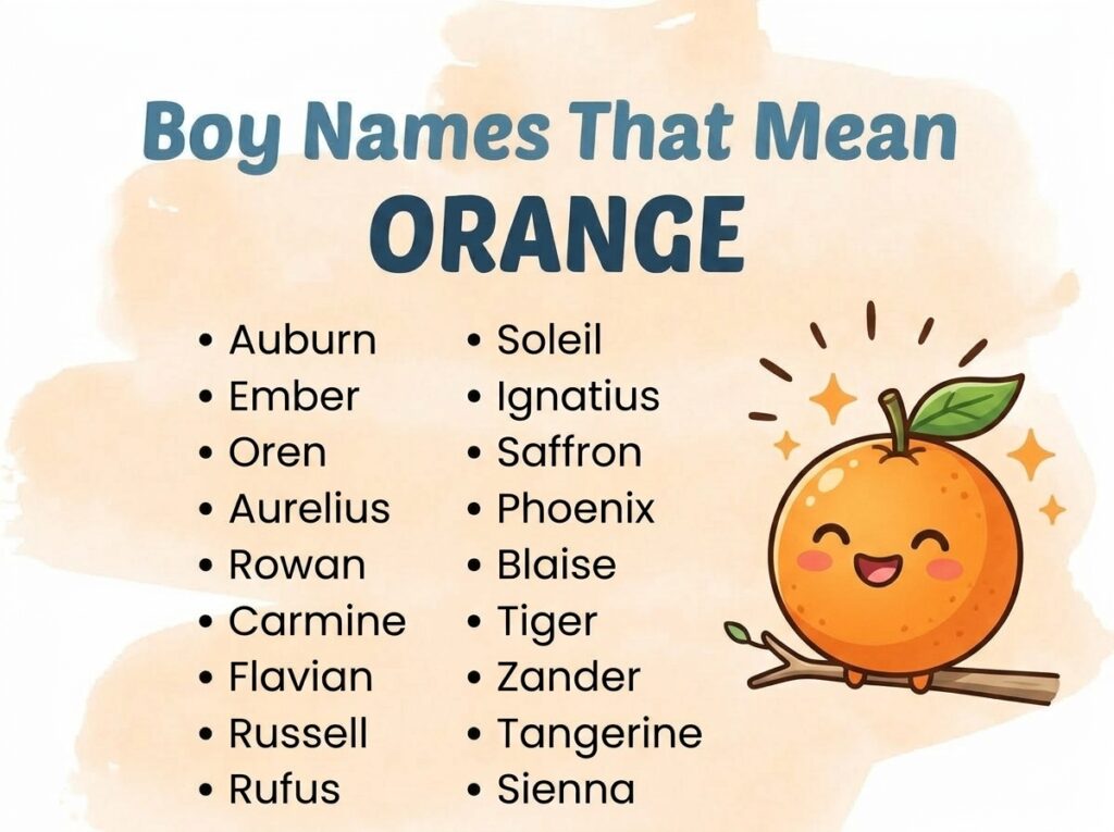 Boy Names That Mean Orange