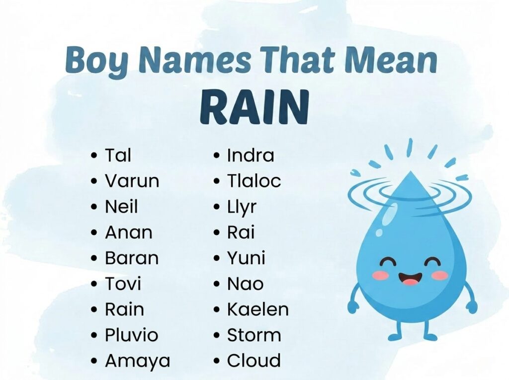 Boy Names That Mean Rain