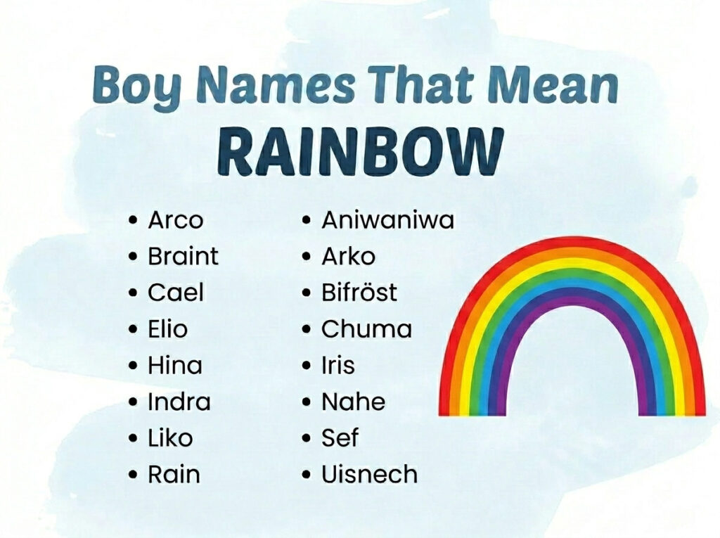 Boy Names That Mean Rainbow/Colorful