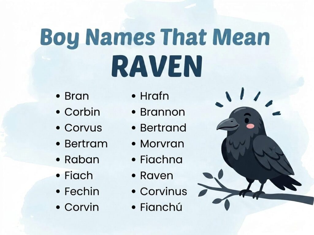 Boy Names That Mean Raven