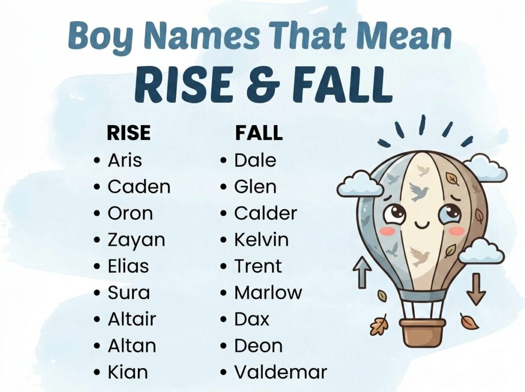 Boy Names That Mean Rise and Fall​