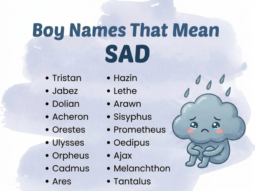 Boy Names That Mean Sad