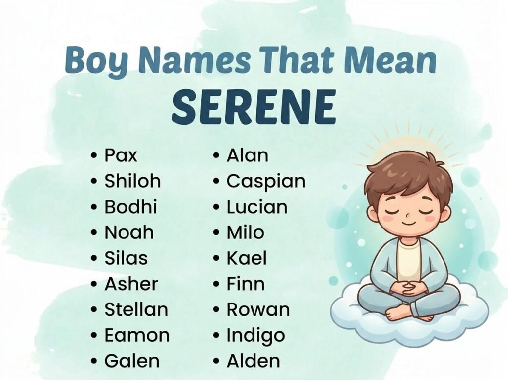Boy Names That Mean Serene
