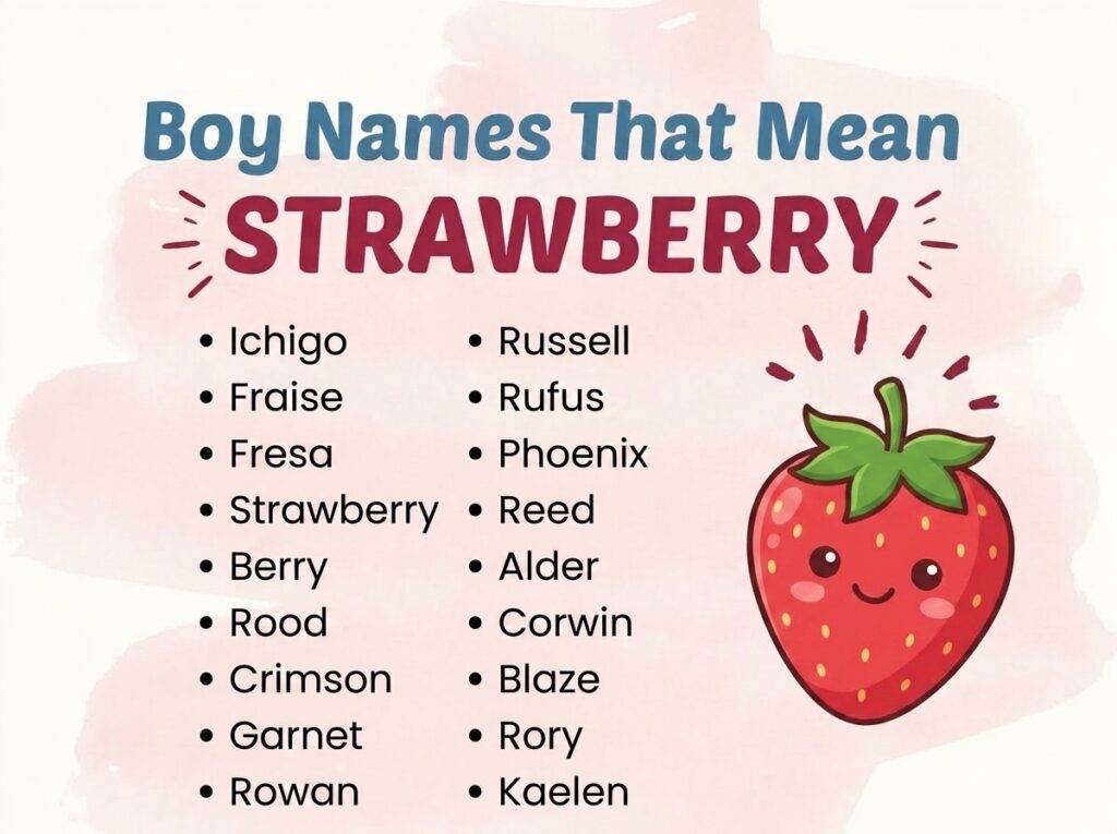 Boy Names That Mean Strawberry