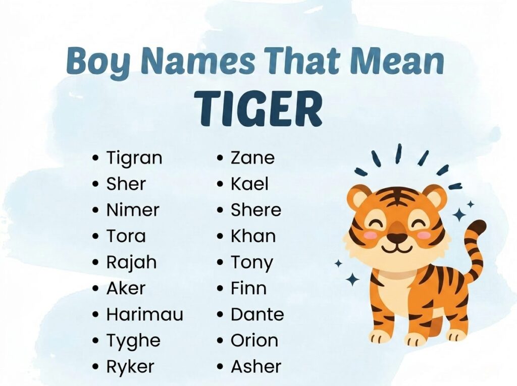 Boy Names That Mean Tiger