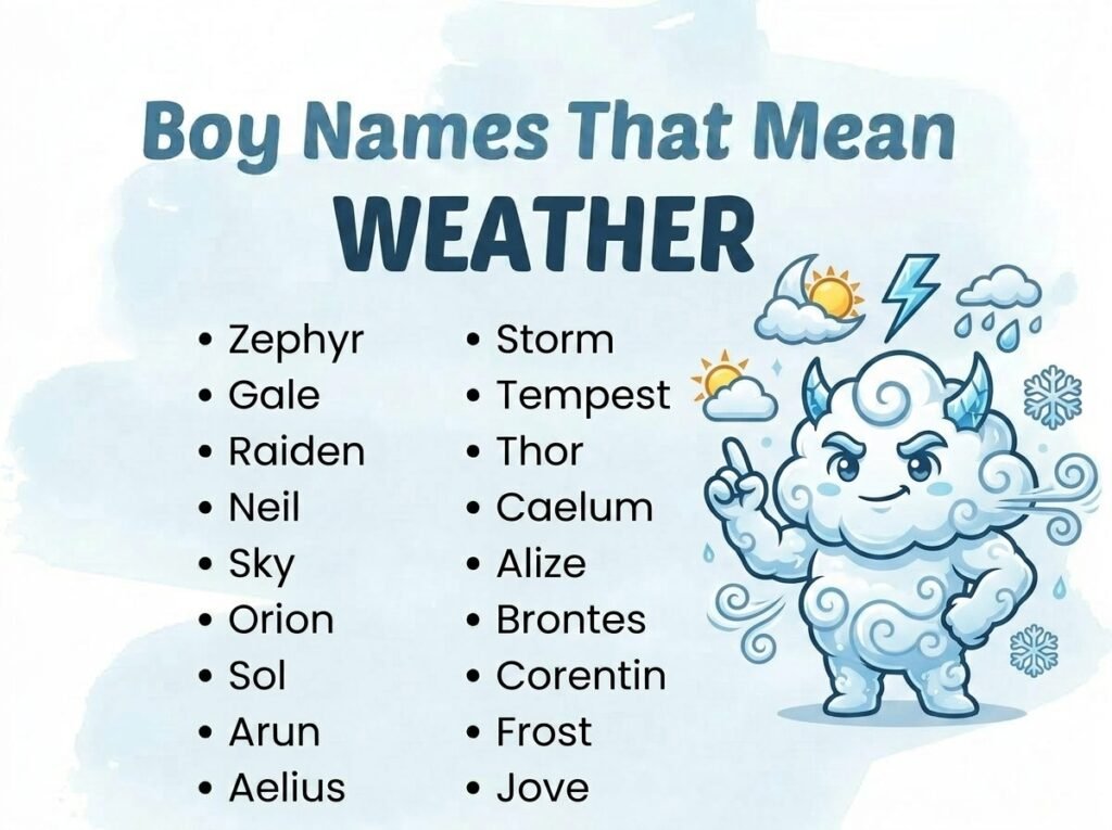 Boy Names That Mean Weather