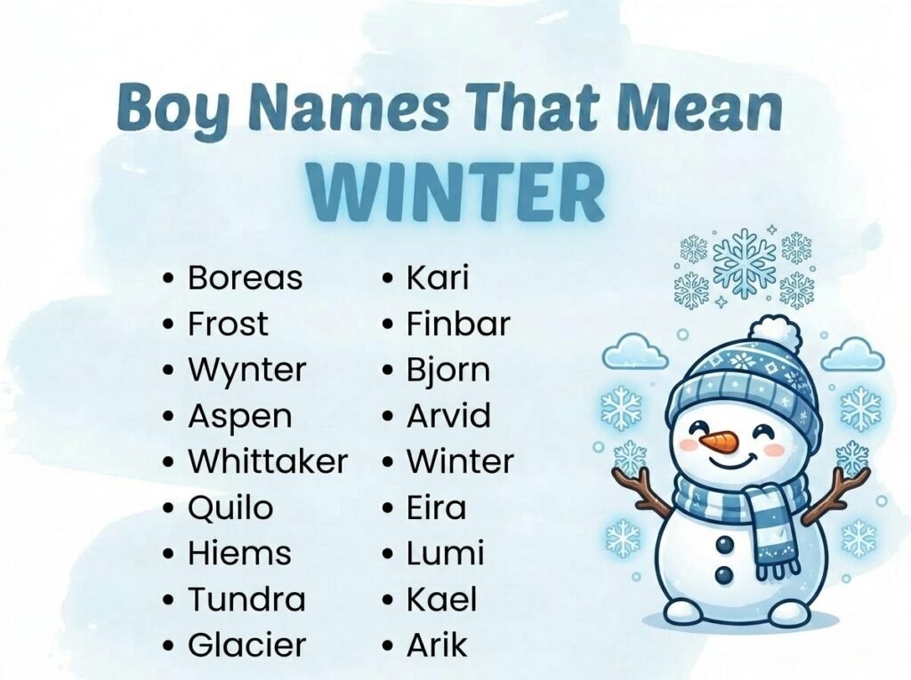 Boy Names That Mean Winter