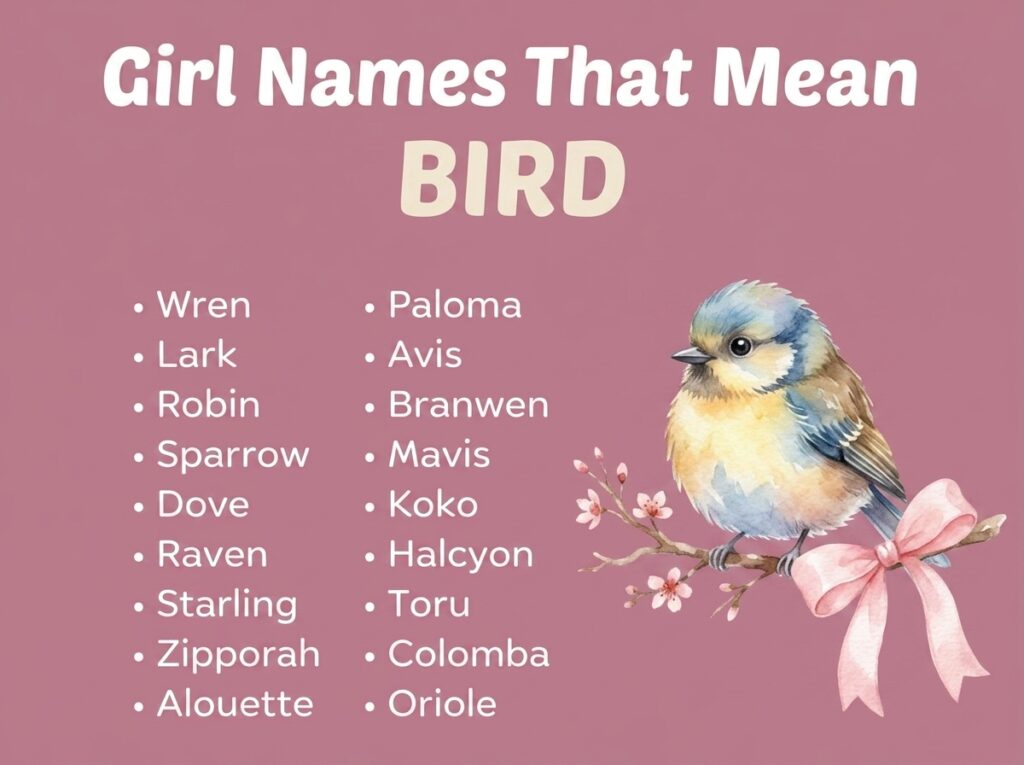 Girl Names That Mean Bird