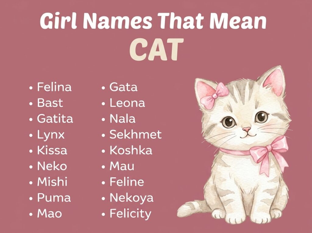 Girl Names That Mean Cat