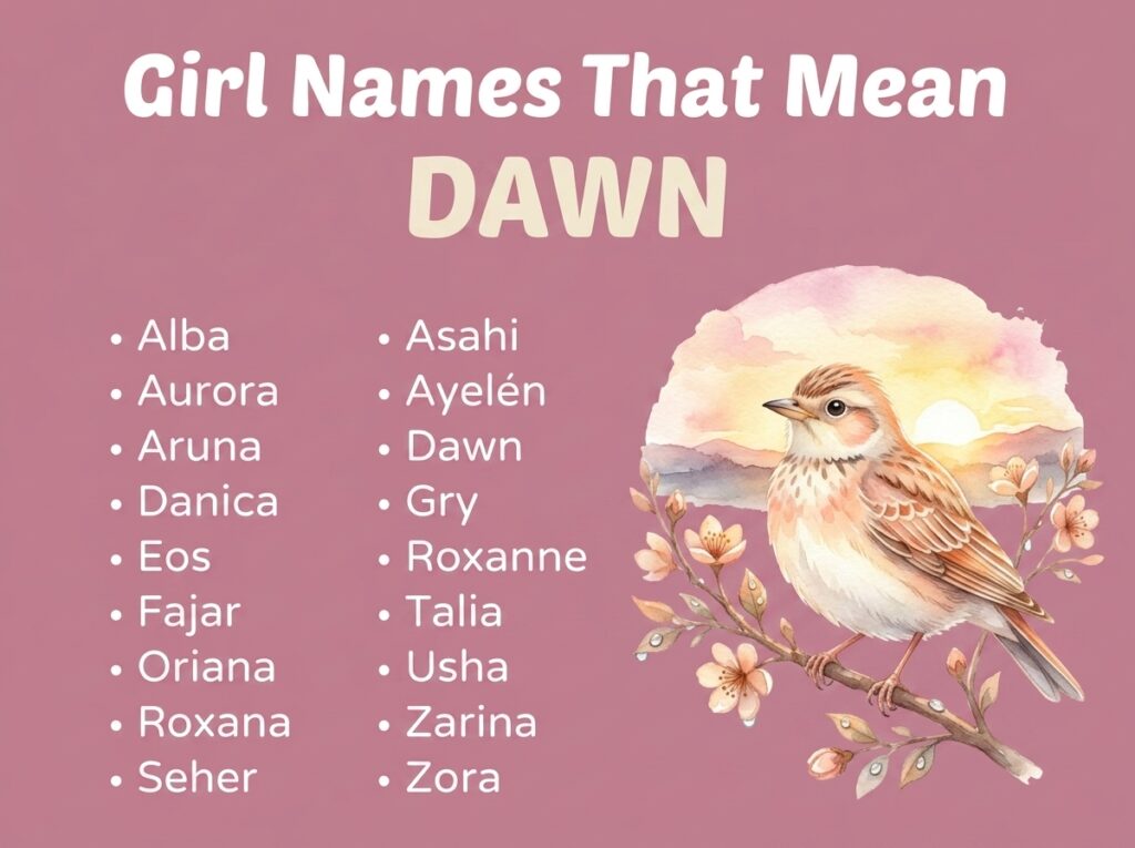 Girl Names That Mean Dawn