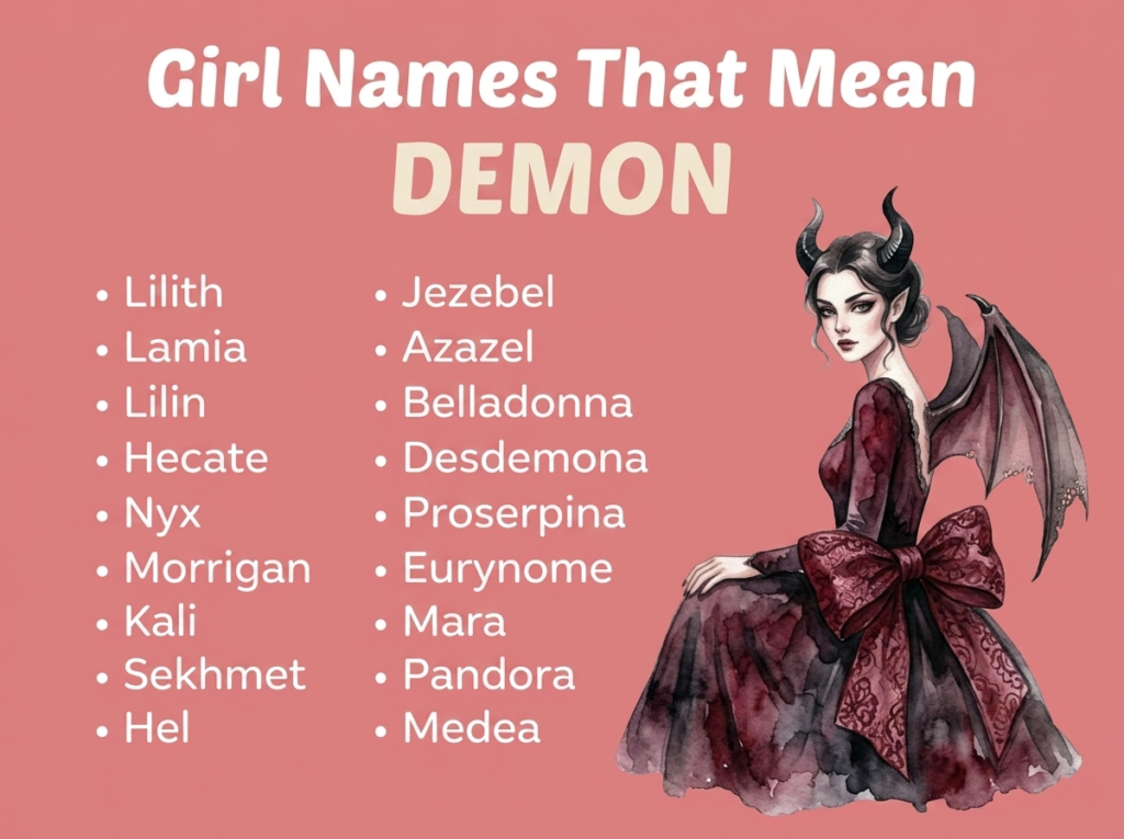 Girl Names That Mean Demon