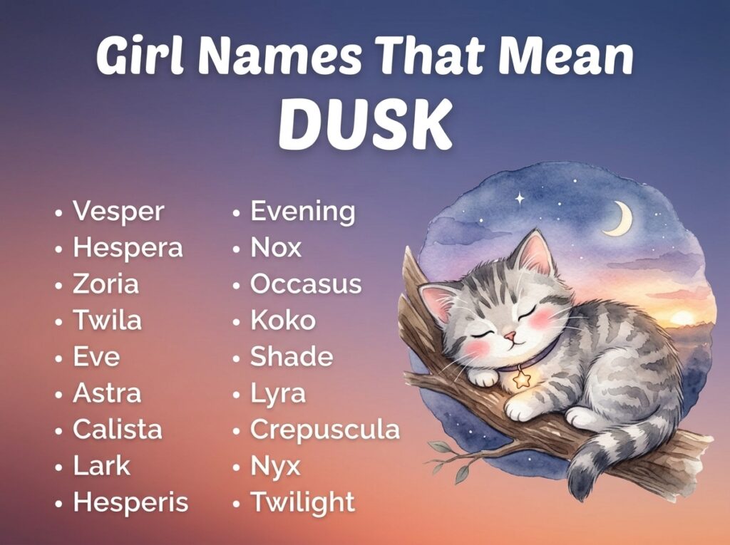Girl Names That Mean Dusk