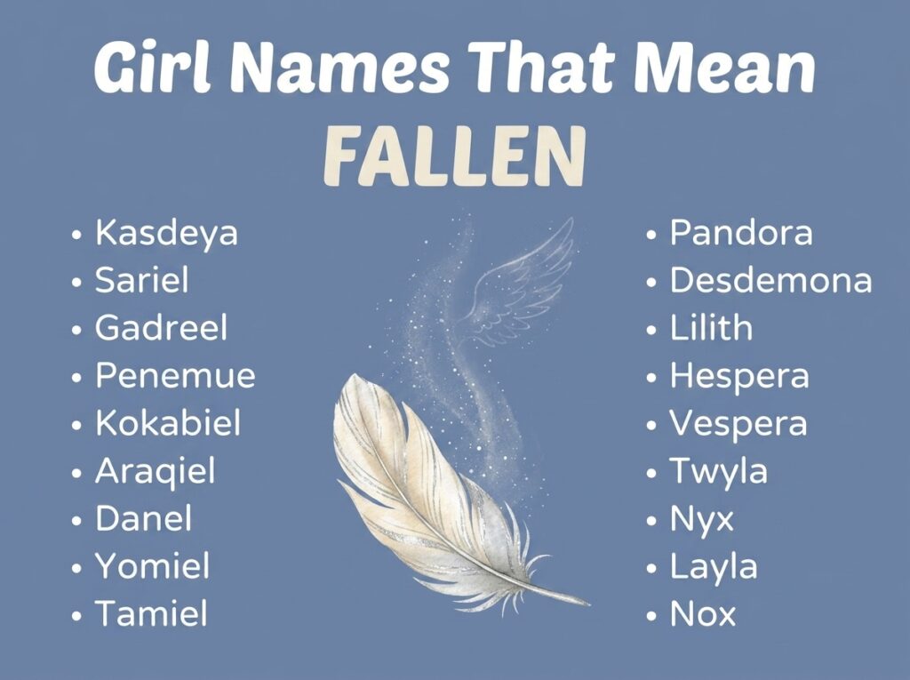 Girl Names That Mean Fallen