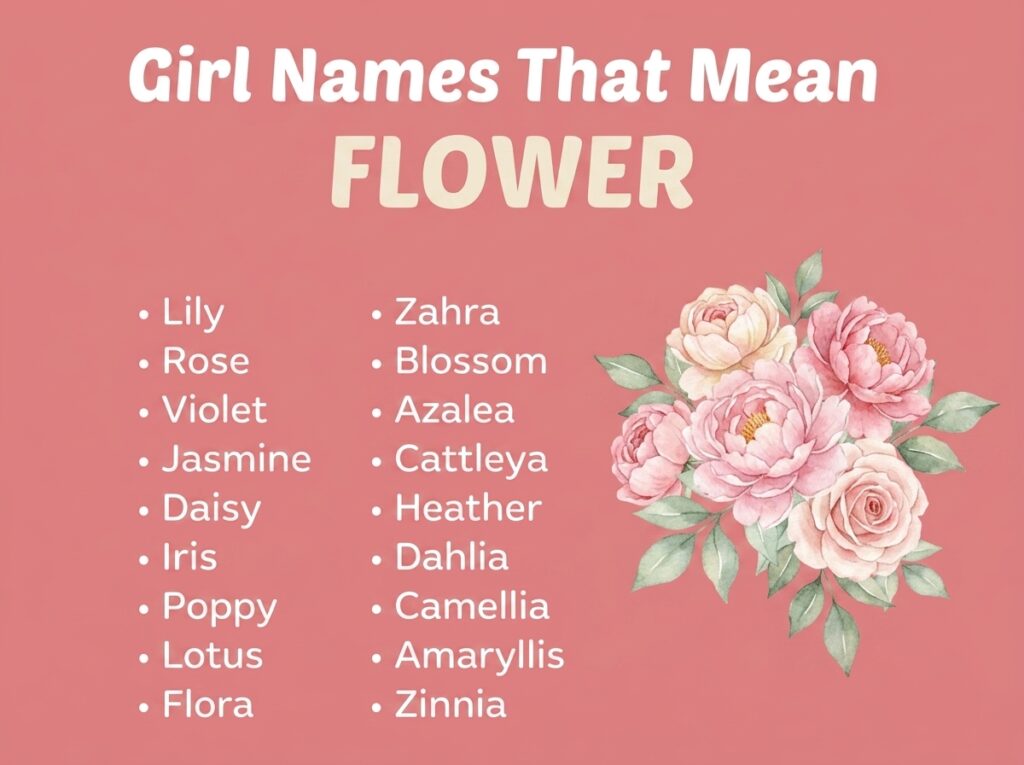 Girl Names That Mean Flower