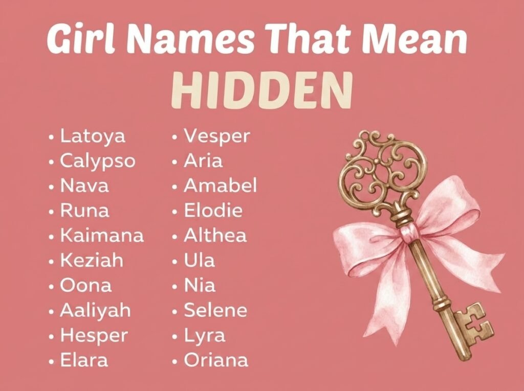 Girl Names That Mean Hidden