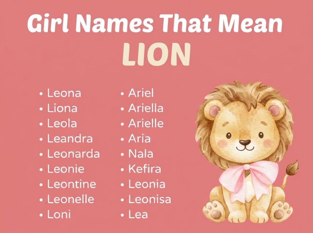 Girl Names That Mean Lion
