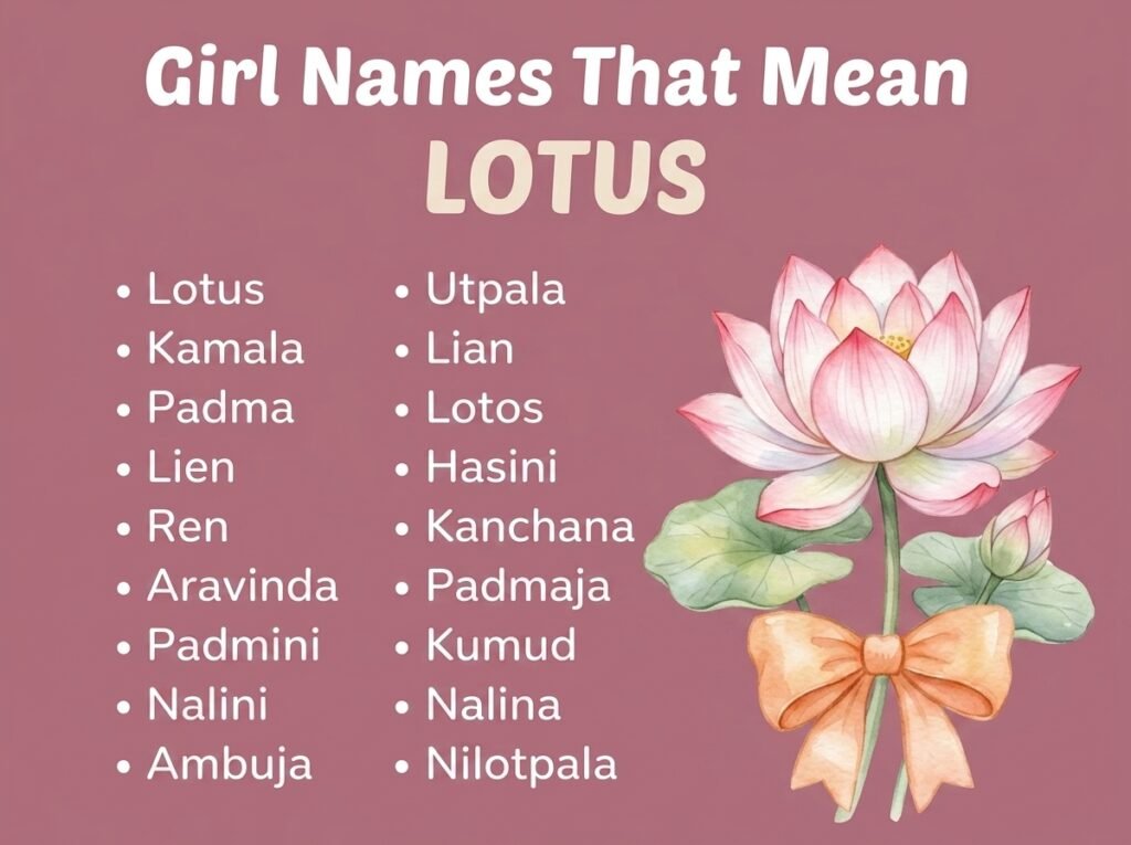 Girl Names That Mean Lotus